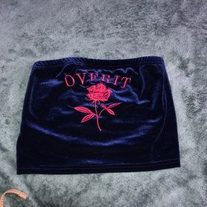 royal blue felt tube top